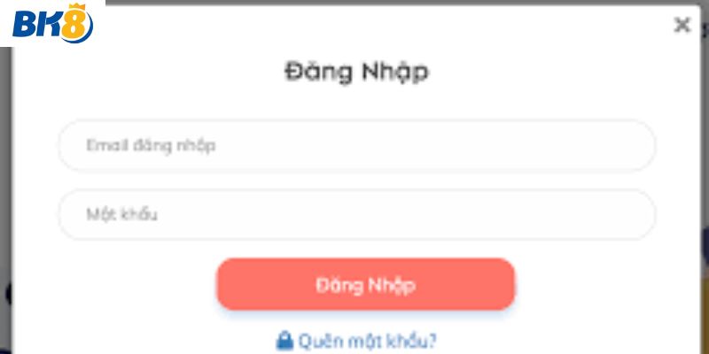 Ấn ngay vào nút đăng nhập BK8 tại màn hình chính